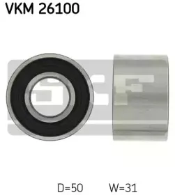 VKM 26100 SKF Паразитный / Ведущий ролик, зубчатый ремень